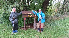 Judy Geisler; Dan Dorrough; IAT
sign Ice Age Trail; Slinger Segment